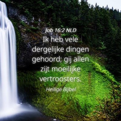 Picture 04 - Job 16:2 NLD - Ik heb vele dergelijke dingen gehoord; gij allen - Bible Verse Picture