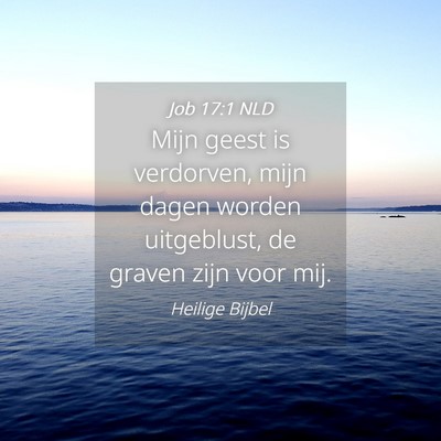 Picture 04 - Job 17:1 NLD - Mijn geest is verdorven, mijn dagen worden - Bible Verse Picture