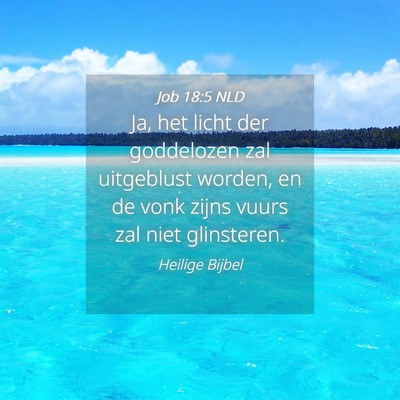 Picture 04 - Job 18:5 NLD - Ja, het licht der goddelozen zal uitgeblust - Bible Verse Picture