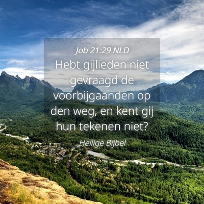 Picture 04 - Job 21:29 NLD - Hebt gijlieden niet gevraagd de voorbijgaanden op - Bible Verse Picture