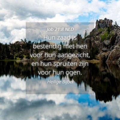 Picture 04 - Job 21:8 NLD - Hun zaad is bestendig met hen voor hun - Bible Verse Picture