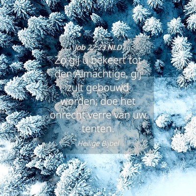 Picture 04 - Job 22:23 NLD - Zo gij u bekeert tot den Almachtige, gij zult - Bible Verse Picture