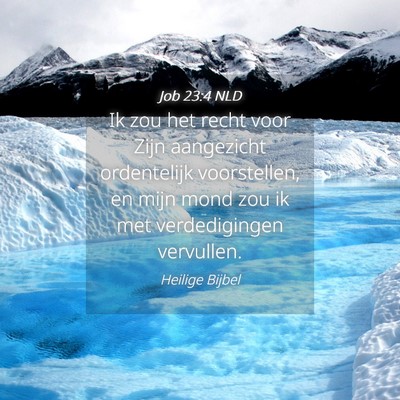 Picture 04 - Job 23:4 NLD - Ik zou het recht voor Zijn aangezicht ordentelijk - Bible Verse Picture