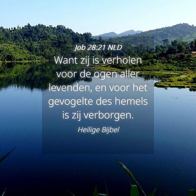 Picture 04 - Job 28:21 NLD - Want zij is verholen voor de ogen aller levenden, - Bible Verse Picture