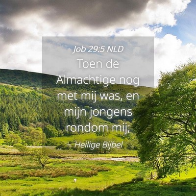 Picture 04 - Job 29:5 NLD - Toen de Almachtige nog met mij was, en mijn - Bible Verse Picture