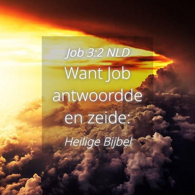 Picture 04 - Job 3:2 NLD - Want Job antwoordde en - Bible Verse Picture