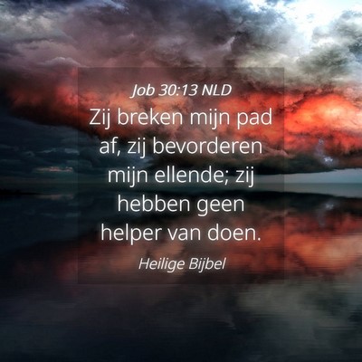 Picture 04 - Job 30:13 NLD - Zij breken mijn pad af, zij bevorderen mijn - Bible Verse Picture