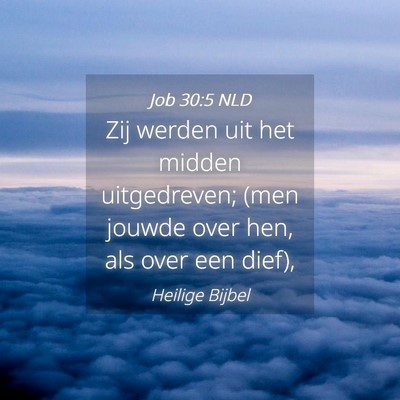Picture 04 - Job 30:5 NLD - Zij werden uit het midden uitgedreven; (men - Bible Verse Picture