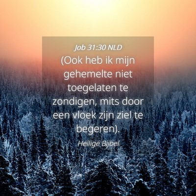 Picture 04 - Job 31:30 NLD - (Ook heb ik mijn gehemelte niet toegelaten te - Bible Verse Picture