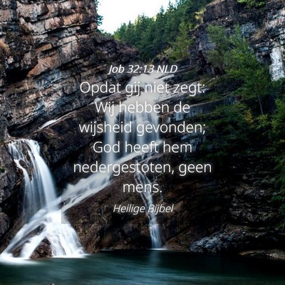 Picture 04 - Job 32:13 NLD - Opdat gij niet zegt: Wij hebben de wijsheid - Bible Verse Picture
