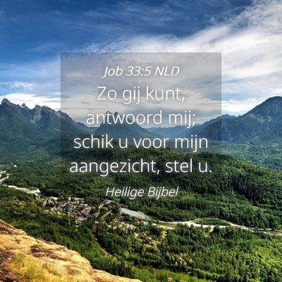 Picture 04 - Job 33:5 NLD - Zo gij kunt, antwoord mij; schik u voor mijn - Bible Verse Picture