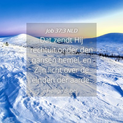 Picture 04 - Job 37:3 NLD - Dat zendt Hij rechtuit onder den gansen hemel, en - Bible Verse Picture