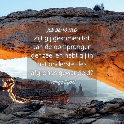 Picture 04 - Job 38:16 NLD - Zijt gij gekomen tot aan de oorsprongen der zee, - Bible Verse Picture