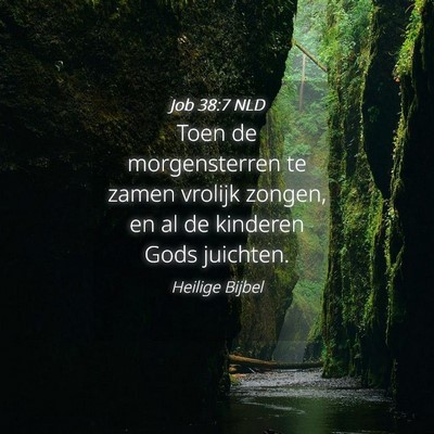 Picture 04 - Job 38:7 NLD - Toen de morgensterren te zamen vrolijk zongen, en - Bible Verse Picture