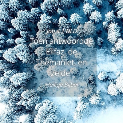 Picture 04 - Job 4:1 NLD - Toen antwoordde Elifaz, de Themaniet, en - Bible Verse Picture