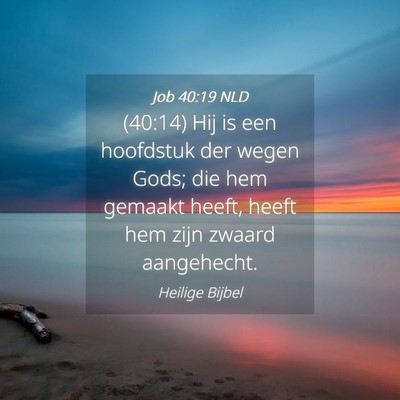 Picture 04 - Job 40:19 NLD - (40:14) Hij is een hoofdstuk der wegen Gods; die - Bible Verse Picture
