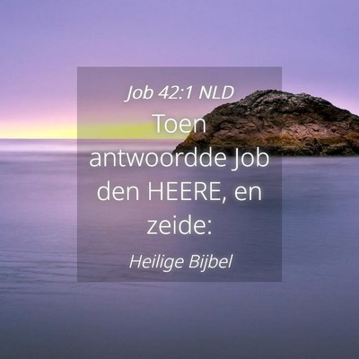 Picture 04 - Job 42:1 NLD - Toen antwoordde Job den HEERE, en - Bible Verse Picture