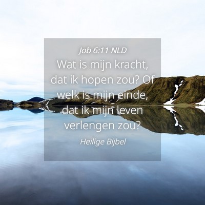 Picture 04 - Job 6:11 NLD - Wat is mijn kracht, dat ik hopen zou? Of welk is - Bible Verse Picture