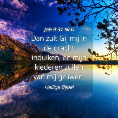 Picture 04 - Job 9:31 NLD - Dan zult Gij mij in de gracht induiken, en mijn - Bible Verse Picture