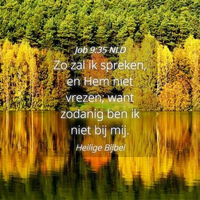 Picture 04 - Job 9:35 NLD - Zo zal ik spreken, en Hem niet vrezen; want - Bible Verse Picture