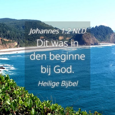 Picture 04 - Johannes 1:2 NLD - Dit was in den beginne bij - Bible Verse Picture