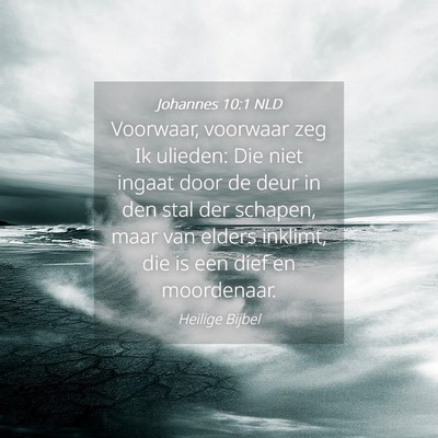 Picture 04 - Johannes 10:1 NLD - Voorwaar, voorwaar zeg Ik ulieden: Die niet - Bible Verse Picture