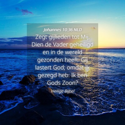 Picture 04 - Johannes 10:36 NLD - Zegt gijlieden tot Mij, Dien de Vader geheiligd - Bible Verse Picture