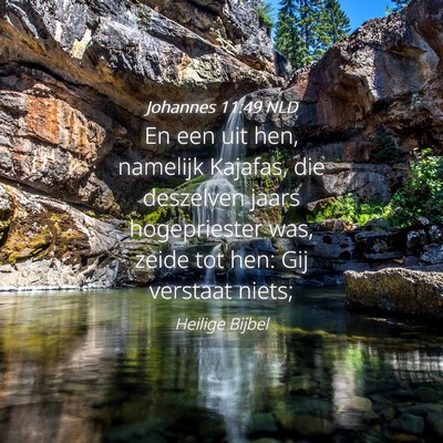 Picture 04 - Johannes 11:49 NLD - En een uit hen, namelijk Kajafas, die deszelven - Bible Verse Picture