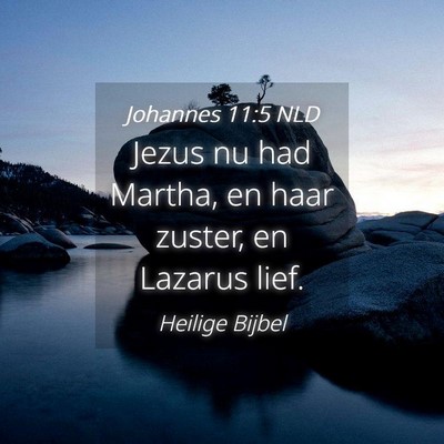 Picture 04 - Johannes 11:5 NLD - Jezus nu had Martha, en haar zuster, en Lazarus - Bible Verse Picture