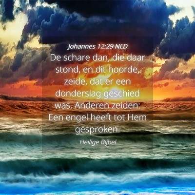 Picture 04 - Johannes 12:29 NLD - De schare dan, die daar stond, en dit hoorde, - Bible Verse Picture