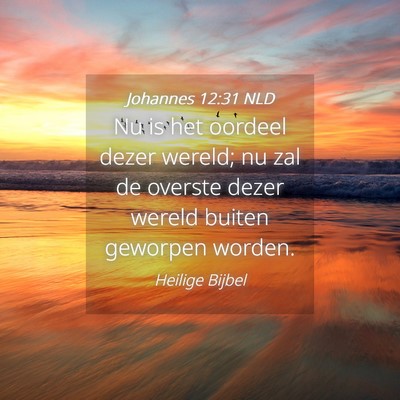 Picture 04 - Johannes 12:31 NLD - Nu is het oordeel dezer wereld; nu zal de overste - Bible Verse Picture