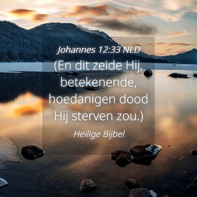 Picture 04 - Johannes 12:33 NLD - (En dit zeide Hij, betekenende, hoedanigen dood - Bible Verse Picture