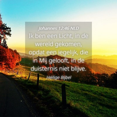 Picture 04 - Johannes 12:46 NLD - Ik ben een Licht, in de wereld gekomen, opdat een - Bible Verse Picture