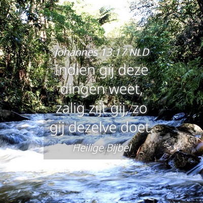 Picture 04 - Johannes 13:17 NLD - Indien gij deze dingen weet, zalig zijt gij, zo - Bible Verse Picture
