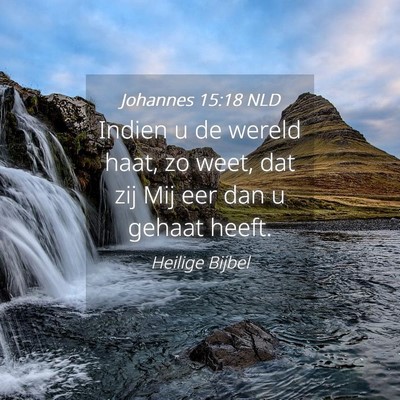 Picture 04 - Johannes 15:18 NLD - Indien u de wereld haat, zo weet, dat zij Mij eer - Bible Verse Picture