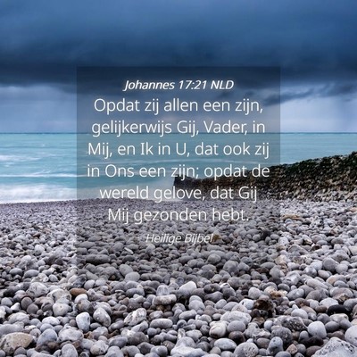 Picture 04 - Johannes 17:21 NLD - Opdat zij allen een zijn, gelijkerwijs Gij, - Bible Verse Picture