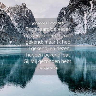 Picture 04 - Johannes 17:25 NLD - Rechtvaardige Vader, de wereld heeft U niet - Bible Verse Picture