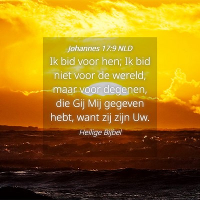 Picture 04 - Johannes 17:9 NLD - Ik bid voor hen; Ik bid niet voor de wereld, maar - Bible Verse Picture