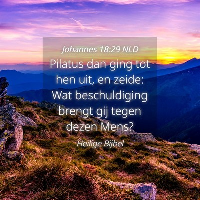 Picture 04 - Johannes 18:29 NLD - Pilatus dan ging tot hen uit, en zeide: Wat - Bible Verse Picture