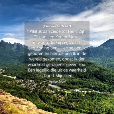 Picture 04 - Johannes 18:37 NLD - Pilatus dan zeide tot Hem: Zijt Gij dan een - Bible Verse Picture