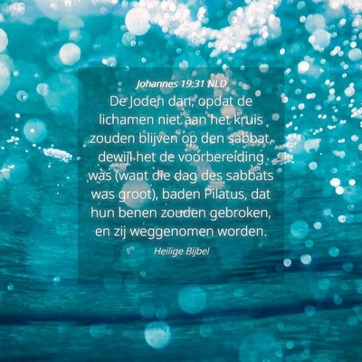 Picture 04 - Johannes 19:31 NLD - De Joden dan, opdat de lichamen niet aan het - Bible Verse Picture