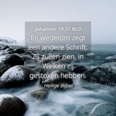 Picture 04 - Johannes 19:37 NLD - En wederom zegt een andere Schrift: Zij zullen - Bible Verse Picture