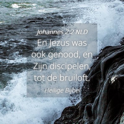 Picture 04 - Johannes 2:2 NLD - En Jezus was ook genood, en Zijn discipelen, tot - Bible Verse Picture