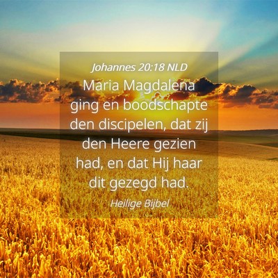 Picture 04 - Johannes 20:18 NLD - Maria Magdalena ging en boodschapte den - Bible Verse Picture
