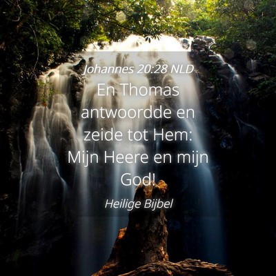 Picture 04 - Johannes 20:28 NLD - En Thomas antwoordde en zeide tot Hem: Mijn Heere - Bible Verse Picture