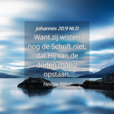 Picture 04 - Johannes 20:9 NLD - Want zij wisten nog de Schrift niet, dat Hij van - Bible Verse Picture