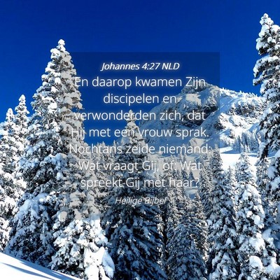 Picture 04 - Johannes 4:27 NLD - En daarop kwamen Zijn discipelen en verwonderden - Bible Verse Picture