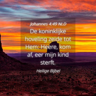 Picture 04 - Johannes 4:49 NLD - De koninklijke hoveling zeide tot Hem: Heere, kom - Bible Verse Picture