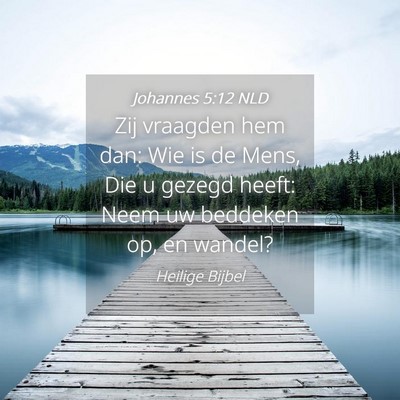 Picture 04 - Johannes 5:12 NLD - Zij vraagden hem dan: Wie is de Mens, Die u - Bible Verse Picture
