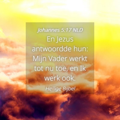 Picture 04 - Johannes 5:17 NLD - En Jezus antwoordde hun: Mijn Vader werkt tot nu - Bible Verse Picture
